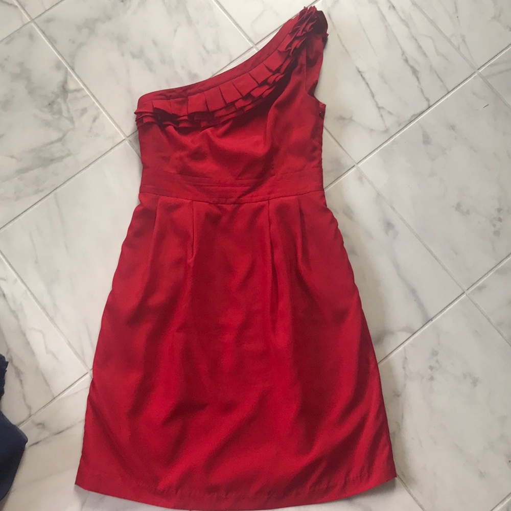 The Limited one shoulder red sz0 dress